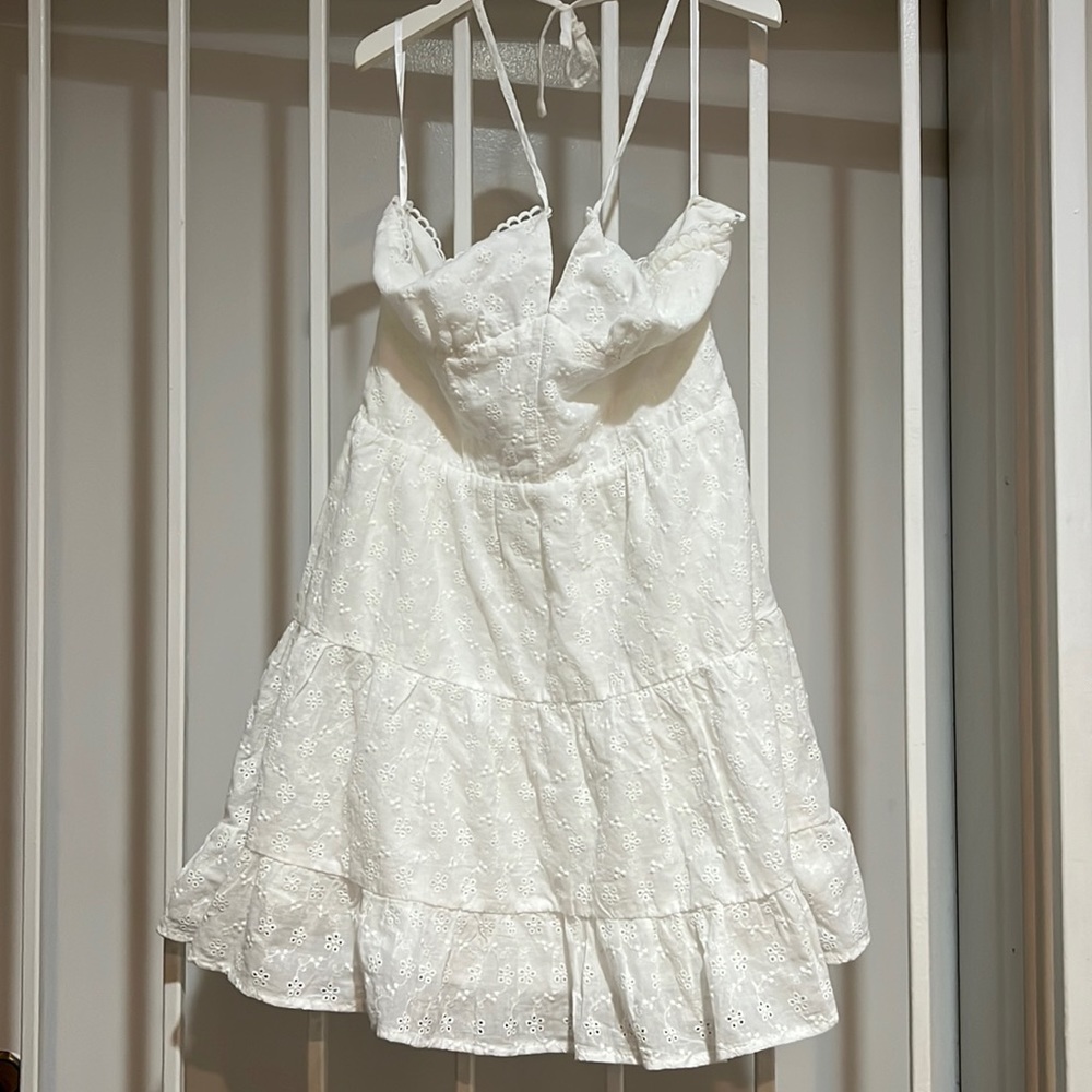 Cotton eyelet dress summer